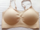 内外橙标云朵气垫杯文胸内衣女无尺码无痕隐形固定杯张小婉同款底装 吊带款-自在裸 （杏仁粉/白皙皮） 均码 实拍图