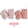 贝瑞加（Babyprints）婴儿护膝地板袜子套装夏季学爬护具儿童学步防摔防滑 2副 粉紫S 实拍图
