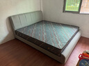 冠勇桦皮艺轻奢双人床1.8米2米现代简约软包婚床1.5米奶油风主卧大床 【浅灰色】皮床（单床） 1.8*2M 框架结构 实拍图