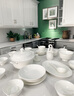 信耀景德镇陶瓷餐具纯白釉下彩碗碟套装家用盘2025新款骨瓷碗盘乔迁礼 纯白 | 釉下彩 | 高档锦盒 70件套 实拍图
