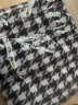 库班猪格子围巾女士秋冬季学生百搭加厚毛线礼物情侣送朋友保暖可爱围脖 黑-【千鸟格】 实拍图