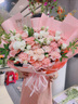 馨仪鲜花速递玫瑰向日葵康乃馨花束生日礼物全国同城配送 康乃馨粉玫瑰混搭花束 实拍图