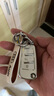绅创2023款奥迪a6l钥匙套A4L A3 Q5LQ7 Q8 Q3 Q2L A5 高档壳男女包扣 A款【象牙白】+车标皮绳 实拍图