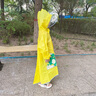 牧萌儿童雨衣带书包位男童女童女孩加长全身学生雨披 黄色恐龙 XL 实拍图
