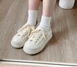 环球厚底帆布鞋女款2025新款秋冬女鞋百搭轻便小众设计感轻便休闲板鞋 实拍图