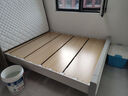 德满居 床 实木床 床现代简约 双人床白色北欧主卧轻奢全实木床婚床 静音床 1.5米*2.0米满铺床板 实拍图