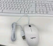 罗技（Logitech）MK120 键鼠套装 有线键鼠套装 办公键鼠套装 电脑键盘 USB即插即用 全尺寸 白色 实拍图