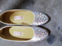永和春轻便舒适工作鞋老北京布鞋平跟妈妈鞋优雅亮钻女鞋防滑软底女单鞋 浅金 40 标准号码 实拍图