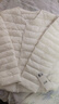 雪中飞羽绒内胆女轻薄羽绒服女短款新款内搭外穿修身 白色 2XL (175) 实拍图