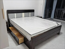 曲柏年紫金檀木中式实木床1米5家用真皮软包1米8床双人床卧室储物床  床+2柜+薄垫【亏本限10套】 1500mm*2000mm 框架结构 实拍图
