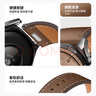 MSSM适用华为手表表带watch5/gt5/gt5pro/gt4/watch4pro/gt3按压扣真皮表带 48/46表盘-大象灰22MM 实拍图