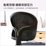 冠群尚品（GUANQUN HOUSEHOLD） 小空间办公椅学生学习椅升降写字椅子转椅座椅电脑椅家用靠背椅 【办公版】黑框黑-万向轮 无扶手 实拍图