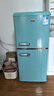 志高复古小冰箱迷你小型双门家用 冷藏冷冻两用节能轻音电冰箱 欧式现代家装网红颜值款化妆品茶叶 132升双门复古蓝【上冷冻下冷藏】 实拍图
