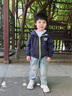 巴帝巴帝春秋款婴幼儿男童外套连帽上衣萌趣潮流休闲运动 痞帅恐龙 110 实拍图