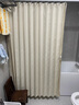 未来式浴室折叠浴帘磁吸防水淋浴房隔断卫生间干湿分离隐形挡水帘免打孔 米白色双侧磁吸【帘+杆】 适用宽度150-179 帘宽1.8高1.8米 实拍图