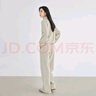 对白时尚通勤运动卫衣两件套女2025秋装新款外套直筒长裤休闲套装 浅咖色 S 实拍图