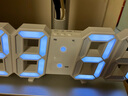 铂呐苓闹钟桌面时钟创意桌搭3D立体数字时钟LED显示声控夜灯书桌客厅卧室床头新年礼物摆件温度显示 数字时钟【白灯白壳】 外接电源 实拍图