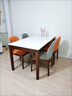 萱逸轩实木岩板餐桌椅组合轻奢现代简约客厅家用小户型长方形吃饭桌子 胡桃色框架 意大利灰岩板 1.2m 单桌 实拍图