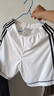 adidas ADIDAS/阿迪达斯运动服男短袖休闲成人足球训练裤 【短裤】白色BJ9227 S 实拍图