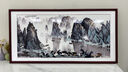 墨派新中式客厅装饰画沙发背景墙挂画办公室山水画横幅手绘国画壁画 千峰竞秀 160*60cm/实木框+喷绘(适合2.0米沙发) 实木边框 实拍图