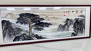 墨派新中式客厅装饰画沙发背景墙挂画办公室山水画横幅手绘国画壁画 迎客松A款 160*60cm/实木框+喷绘(适合2.0米沙发) 实木边框 实拍图