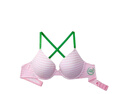 维多利亚的秘密 PINK 圆盘胸内衣2805舒适3/4罩杯聚拢外扩文胸胸罩无痕聚拢 5VS4粉白条纹/绿色肩带 11202805 80A （36A） 实拍图