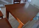 优卡吉餐桌简约实木餐桌椅组合小户型西餐台饭桌HQ-610 1.2米1+4胡桃色 实拍图