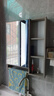 浴美优品镜柜轻奢浴室镜柜单独镜柜挂墙式加厚加高卫生间镜子储物柜镜箱 卡其色碳钢60cm普通镜柜+毛巾杆 实拍图