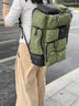立正（Lezener）香港原创品牌防水大容量休闲旅行出差户外登山电脑双肩背包男女士 军绿色【原创设计师品牌】键盘格设计 实拍图