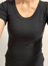 浪莎纯色圆领T恤女夏季经典螺纹弹力修身显瘦百搭显胸大打底衫上衣 实拍图