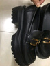 他她（TATA）英伦厚底jk乐福鞋女鞋黑色学院小皮鞋浅口单鞋子GOK02AA4 黑色 40 实拍图