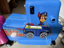 汪汪队立大功（PAW PATROL）儿童行李箱可坐可骑旅行箱男孩拉杆箱女孩宝宝可坐骑小孩登机箱 阿奇警车蓝色 20英寸 实拍图