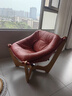 IMG Comfort挪威躺原装进口真皮实木懒人沙发豆袋抱抱椅卢娜椅砖红色【预售】 实拍图