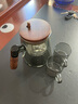 古德窑 茶壶泡茶壶茶水分离飘逸杯2025新款玻璃内胆一键过滤泡茶杯茶具 木璃烟灰款一人茶具三件套 650ml 实拍图