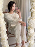 莫代尔棉纱睡衣女春秋季新款长袖甜美高级感圆领纯棉宽松大码家居服套装 #MZQ-9051款 XL 【111-125】斤 实拍图