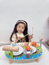 赟娅幼儿童音乐玩具蒙氏早教木制质奥尔夫敲击乐器架子鼓周岁生日礼物 【六合一】电子琴音乐台 实拍图