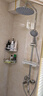 九牧王世家全铜淋浴花洒套装家用卫浴室淋雨恒温数显增压喷头莲蓬卫生间花洒 银色-钻石三档圆喷【送置物架】 实拍图