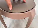 塑料凳子加厚家用餐厅吃饭软包圆凳可叠放备用椅子现代简约高板凳 4高级棕【甄选软包-纵享舒适】 实拍图