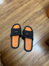 傲万2026新款拖鞋男夏防滑室内居家时尚浴室情侣家居按摩外穿凉拖鞋男 黑橙 42-43 适合41-42 实拍图