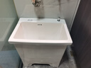 京浴 加高脚拖把池一体盆家用陶瓷洗拖布池墩布池小号阳台拖把池  加高单盆：53x37x55cm 实拍图
