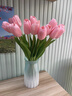 黛莉森手感郁金香仿真花假花高档手捧花束摆设客厅茶几餐桌花装饰品摆件 香槟粉6枝 实拍图