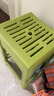 茶花（CHAHUA）塑料凳子时尚创意椅凳加厚方凳弧形塑料条纹高凳可叠加 【绿色】条纹高凳 46.6cm 【2个装】 实拍图