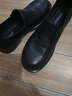 头层牛皮男士皮鞋软皮软底新款套脚百搭商务休闲鞋一脚蹬男鞋大码 黑色单鞋 40 (250mm) 实拍图