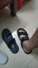 蜻蜓牌夏季真皮男士凉鞋真牛皮沙滩鞋皮凉鞋男软底防滑中年人爸爸鞋大码 黑色 41 实拍图