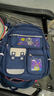 靓宝宝儿童书包男孩一到三到六年级男童小学生2025新款减负护脊双肩包二 大号宝蓝+补习袋(3-6年级) 实拍图