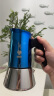 Bialetti比乐蒂 摩卡壶 不锈钢咖啡壶家用煮咖啡升级版venus维纳斯意式电热电磁炉咖啡壶 4杯份-升级蓝色款 180ml 实拍图