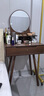 尋巧梳妆台卧室现代简约新款化妆台出租屋梳妆桌中式小户型带镜桌子 【单抽款】深胡桃色60CM 实拍图