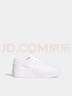 adidas NIZZA PLATFORM厚底增高运动帆布鞋男女阿迪达斯三叶草 白   39 实拍图