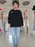 真维斯（Jeanswest）圆领卫衣女春秋2026新款女装无帽长袖美式潮牌上衣女士高级感外套 黑色-黑桃皇后_左袖下 L 【尺寸宽松需紧身版型请拍偏小一码】 实拍图