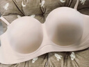 ubras【虞书欣同款】圆圆杯文胸可拆无肩带内衣女透气胸罩小胸聚拢粉底 店长推荐-【抹胸款】燕麦奶色 70A 实拍图